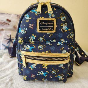Disney Parks Walt Disney World 50th Anniversary AOP Loungefly Mini Backpack
